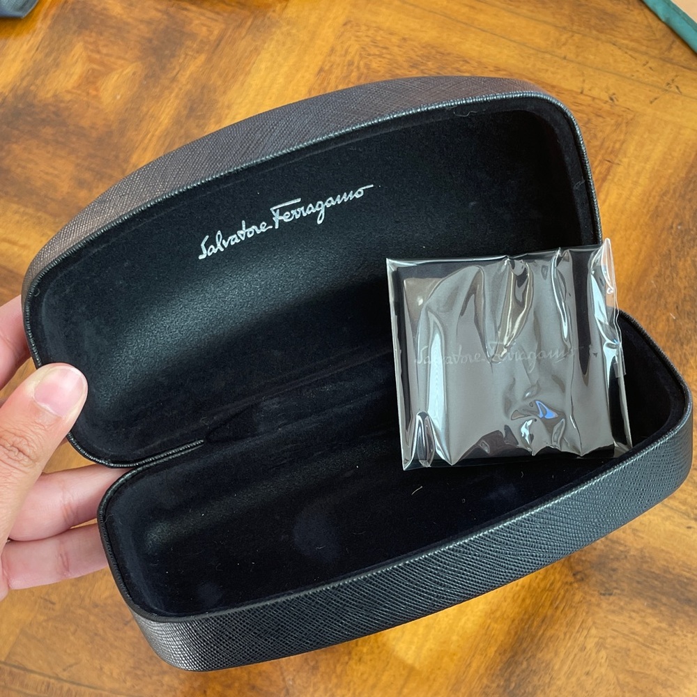 Salvatore Ferragamo Black Glasses Case